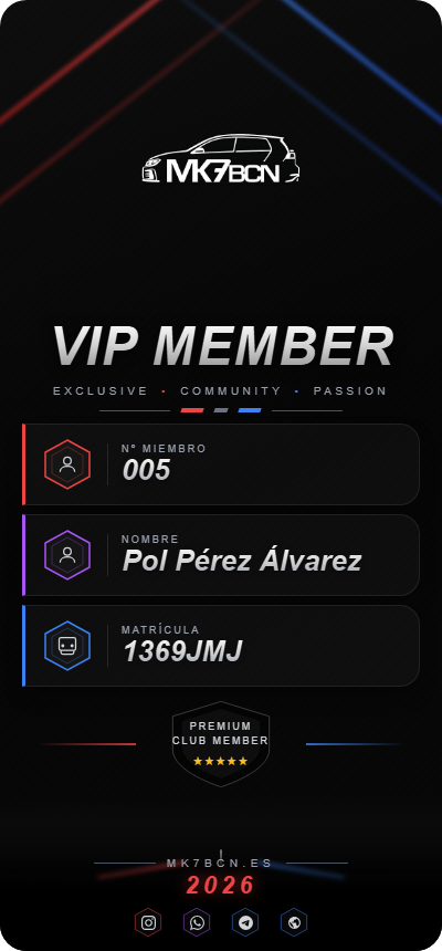 Tarjeta VIP Pol Pérez Álvarez