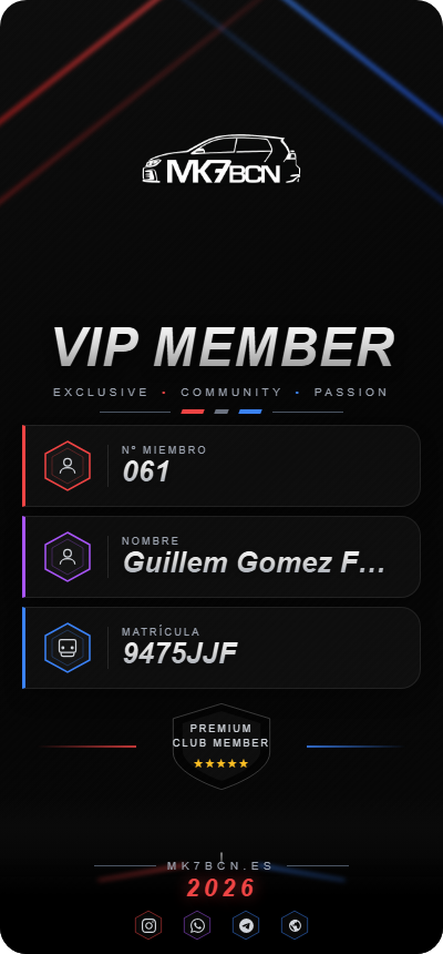 Tarjeta VIP Guillem Gomez Fernandez