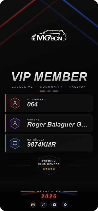 Tarjeta VIP Roger Balaguer García